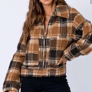 Princess Polly tan and black Doria Jacket